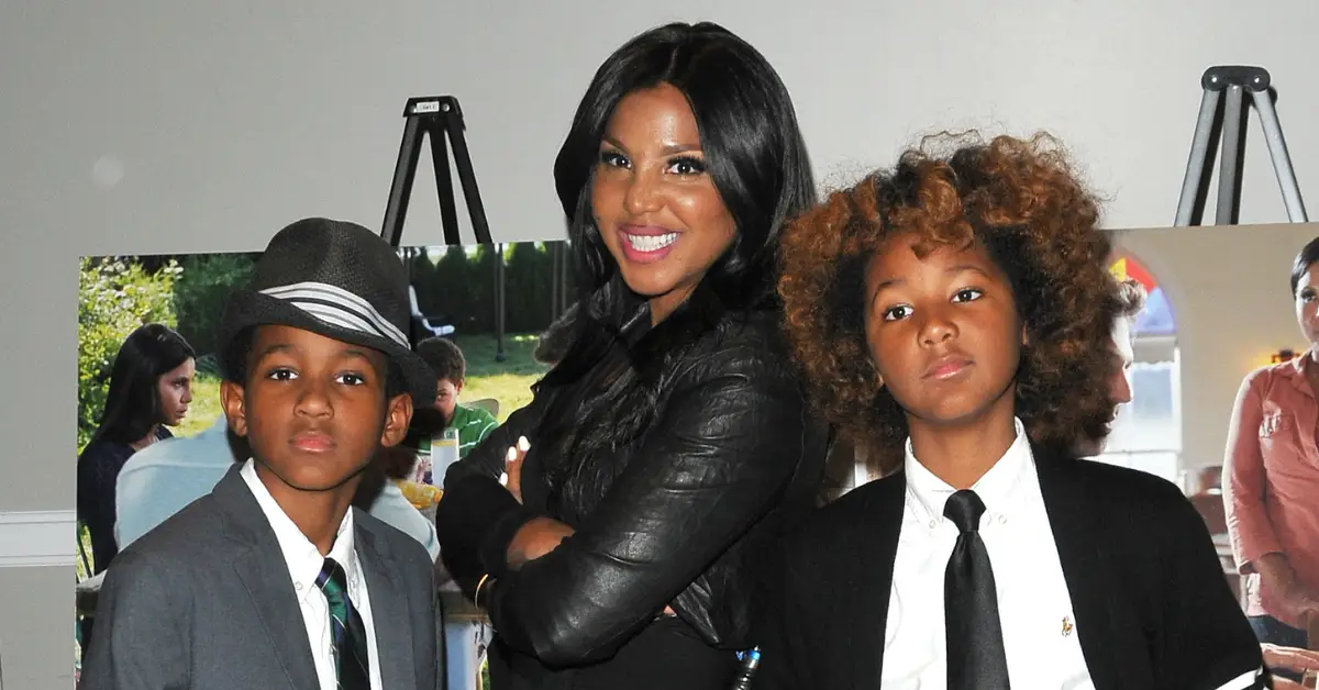 Toni Braxton y sus hijos
