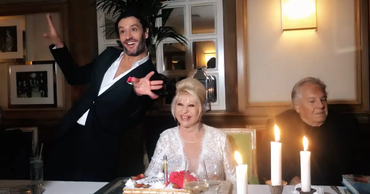 Ivana Trump y Rossano Rubicondi en una cena de cumpleaños