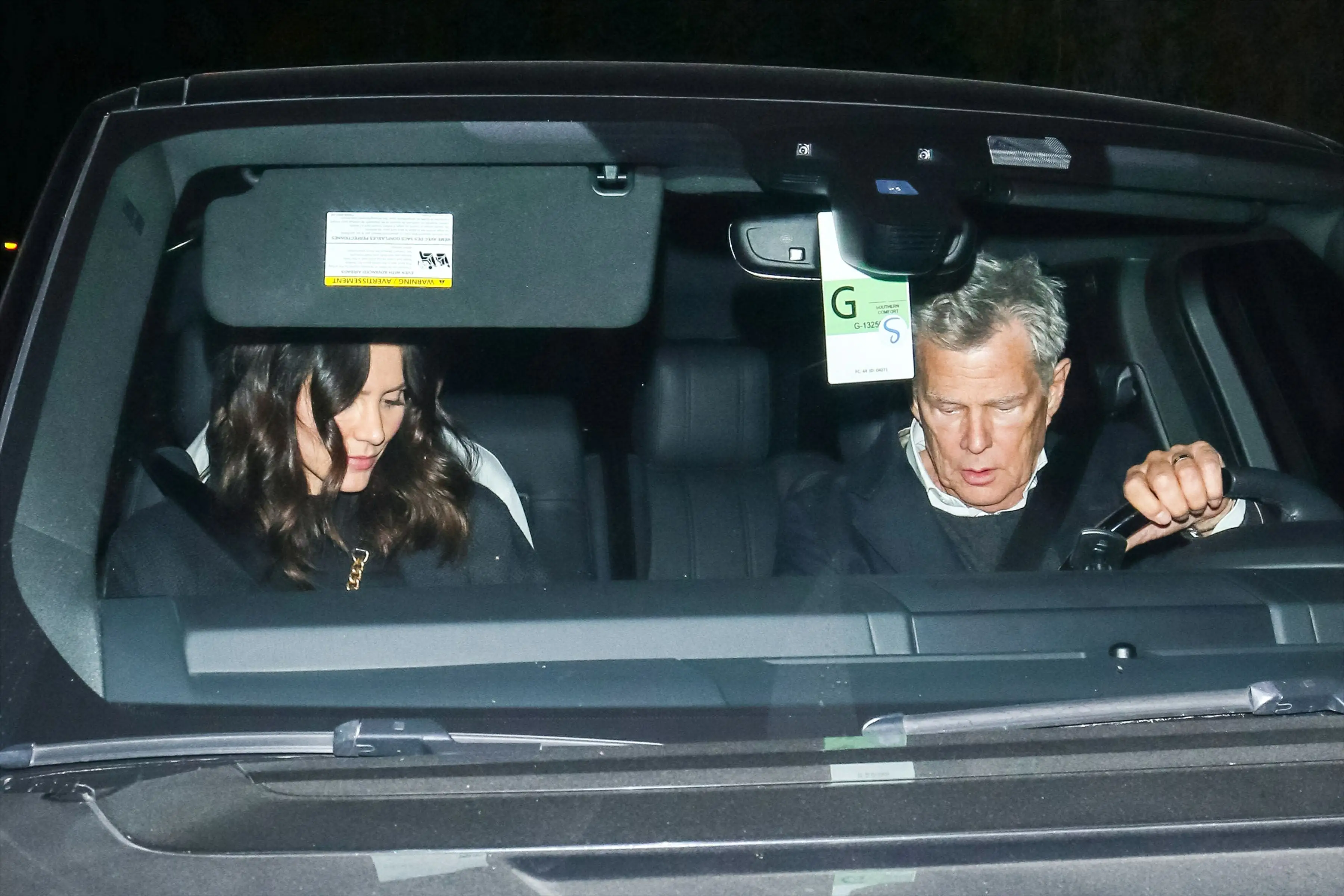 Katherine McPhee und David Foster im Auto