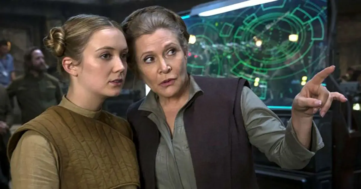 Carrie Fisher og Billie Lourd fra Star Wars The Force Awakens