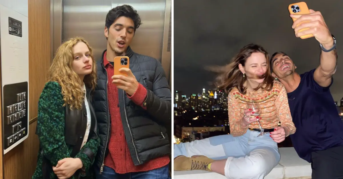 Taylor Zakhar Perez och Joey King tar bilder