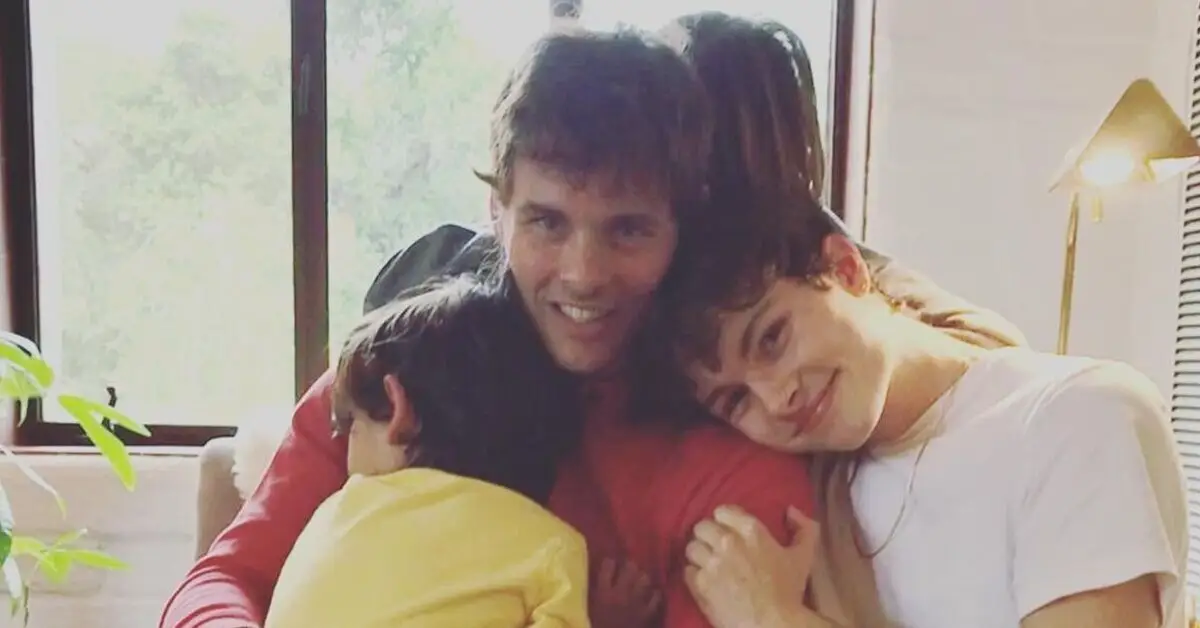 James Marsden og hans børn Jack, Mary og William Luca