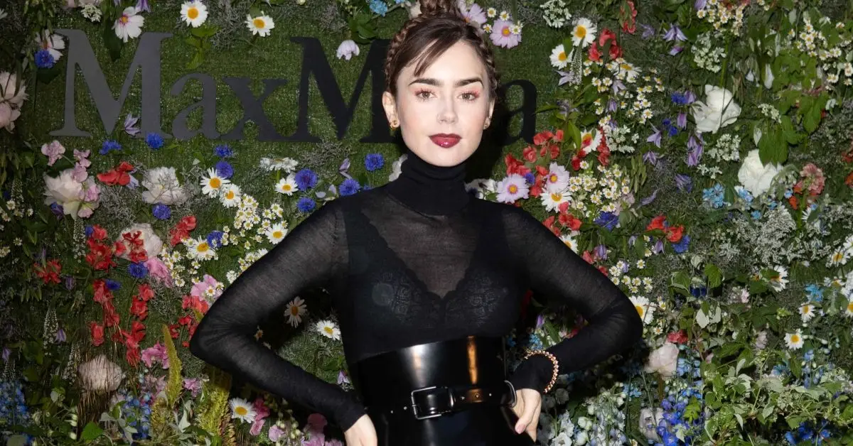Lily Collins på modevisning
