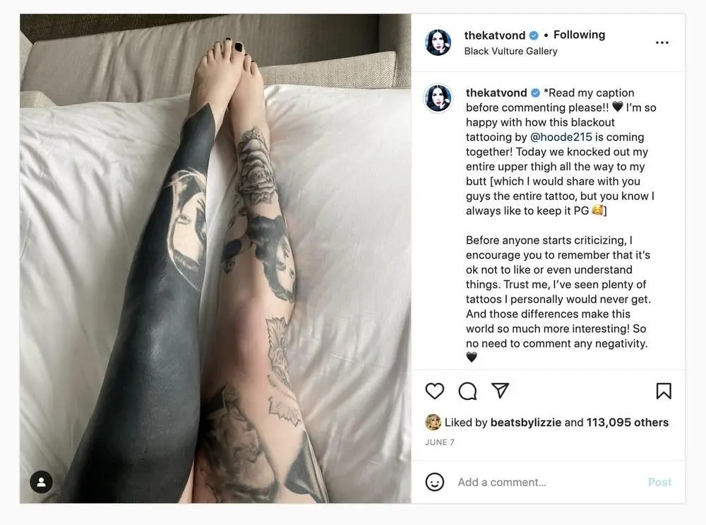 Kat von d quitando tatuajes