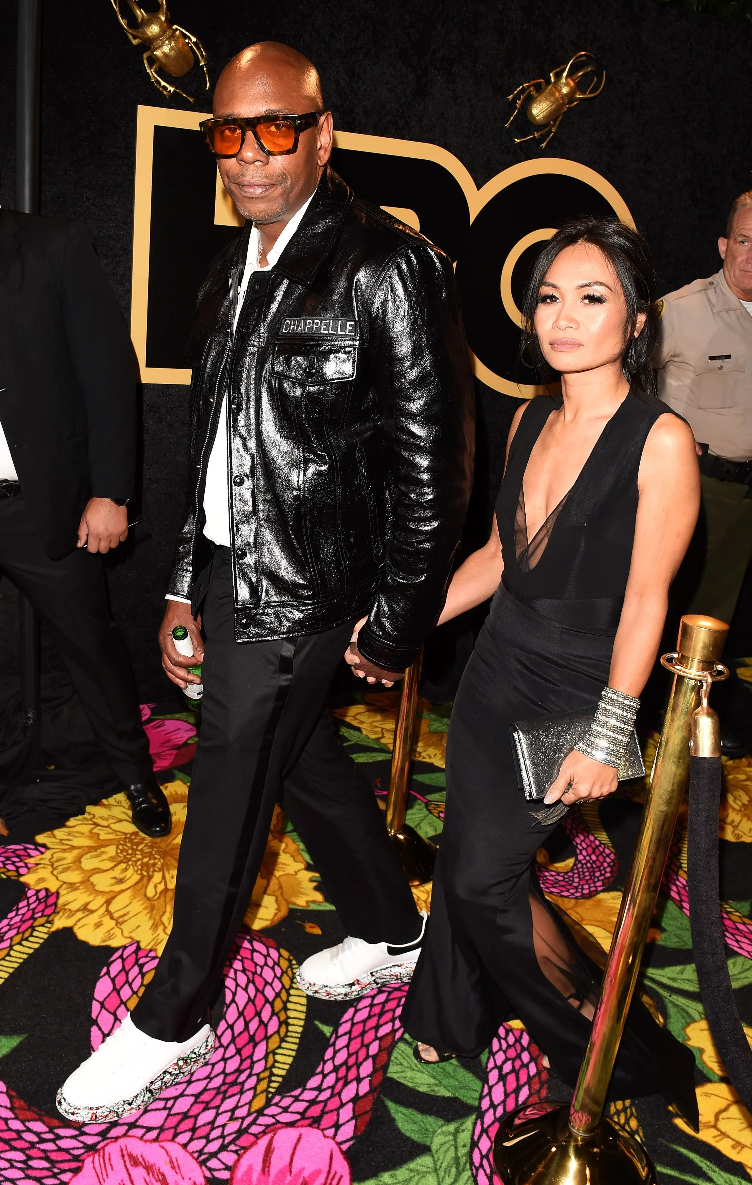 Dave Chappelle i la seva dona Elaine a la catifa vermella