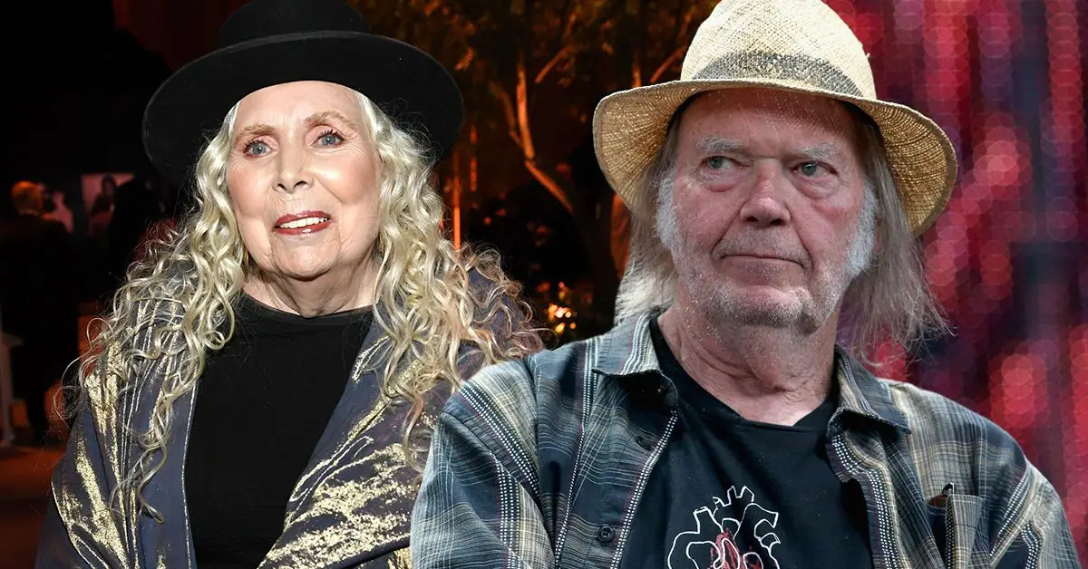 Snímky hudebních legend Neila Younga a Joni Mitchell