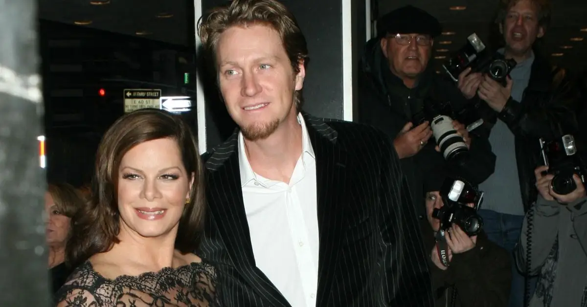 Thaddaeus Scheel e Marcia Gay Harden em evento