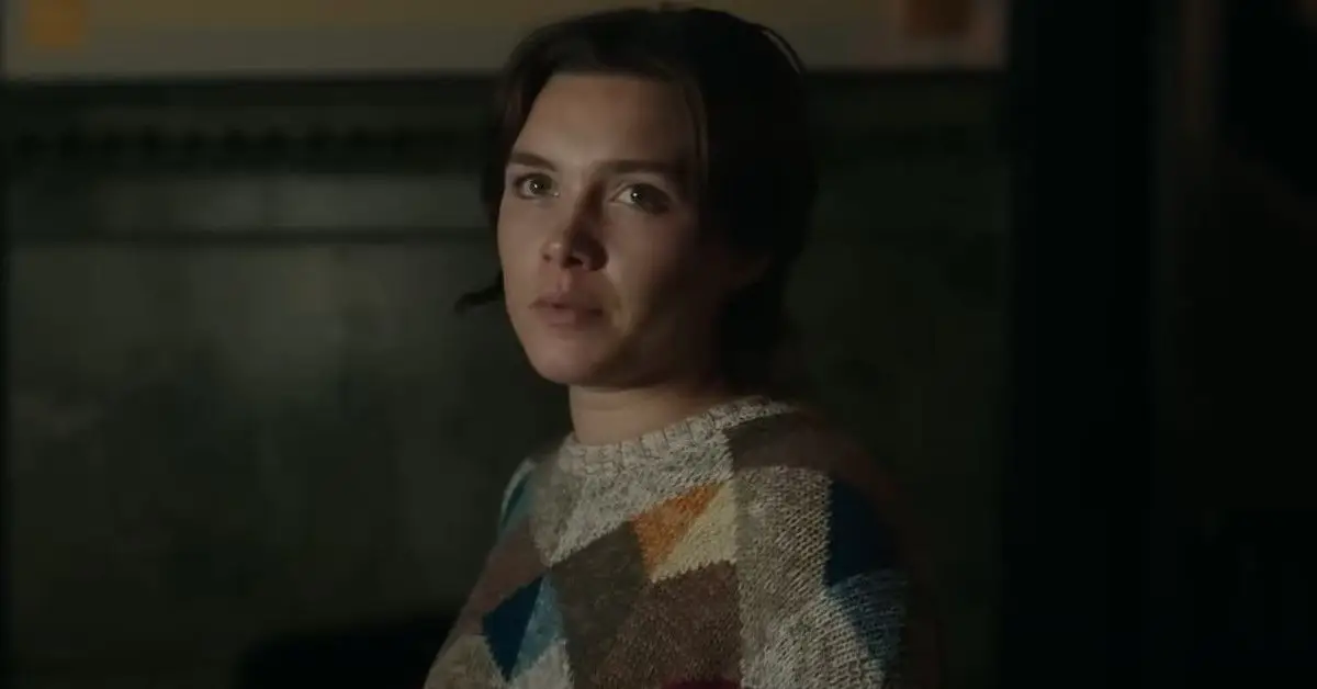 Florence Pugh in una scena del film drammatico di prossima uscita, A Good Person