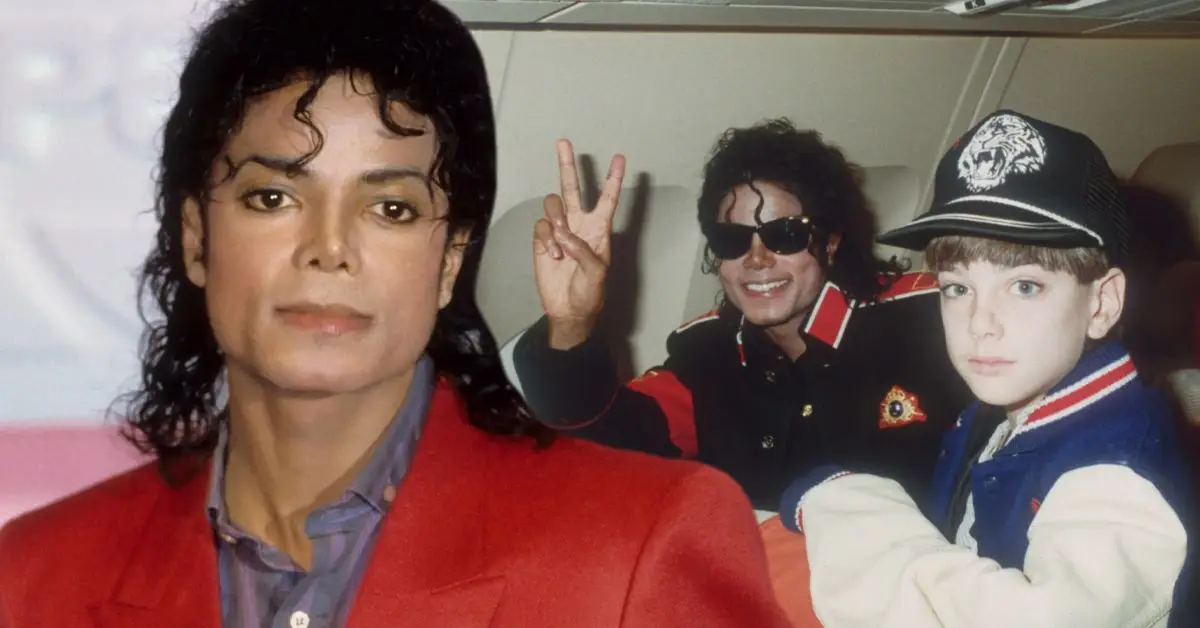 Michael Jackson en el avión.