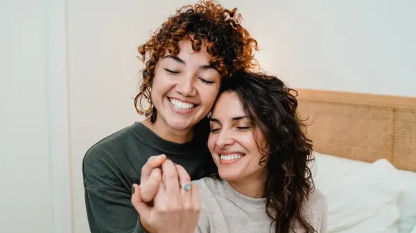 A couple holding hands