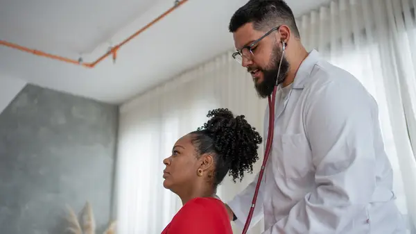 Woman visiting the doctor