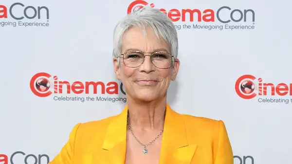 jamie lee curtis at CinemaCon in April 2025