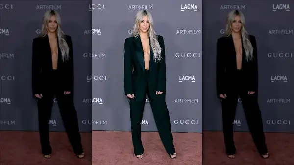 Kim Kardashian wearing black suit