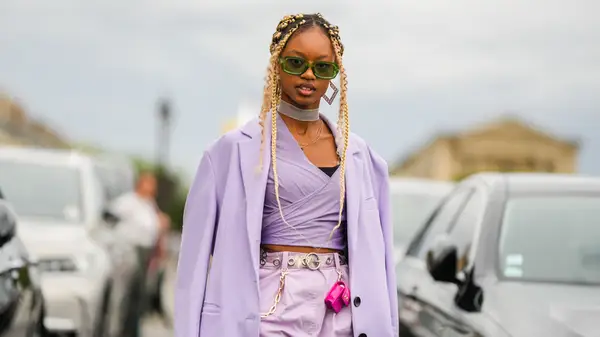 Woman wearing choker necklace