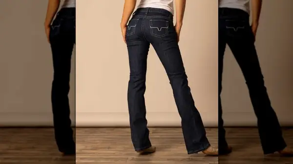 A woman wearing Kimes Ranch jeans