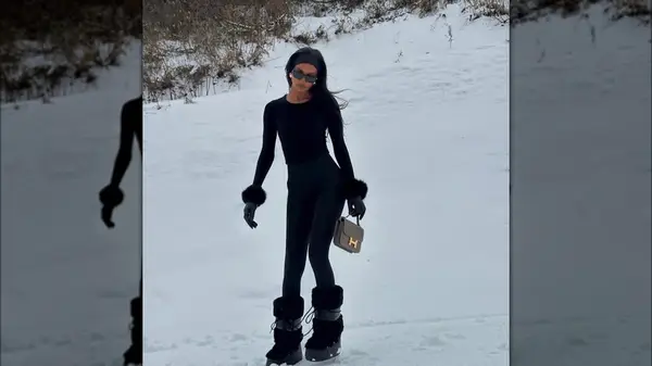 Jasmine Tookes in the snow