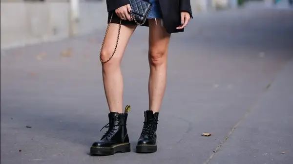 Woman wearing Dr Martens in street