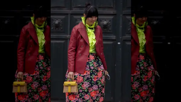 Woman with a wicker bag 