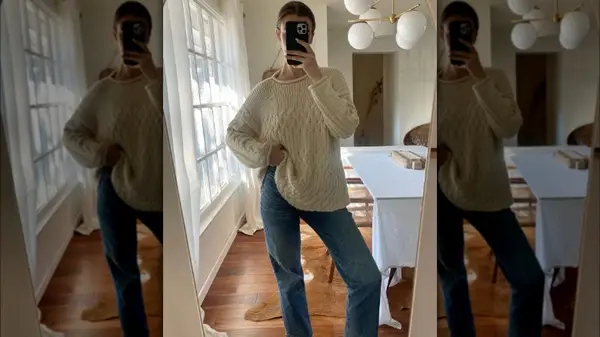 A woman taking a selfie