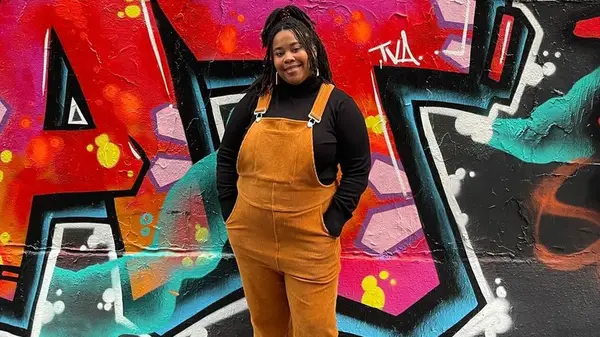 Woman wearing Swoveralls