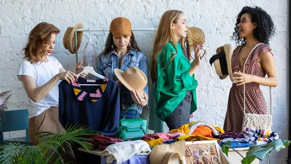 Women looking at clothes