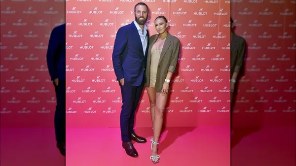 Paulina Gretzky on the red carpet in her husband in a mini dress and blazer