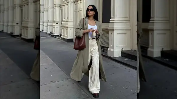 Woman in trench coat