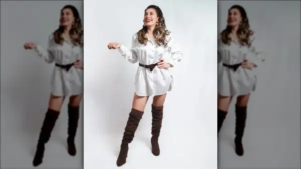 women in white shirt dress