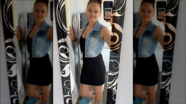 woman in little black dress