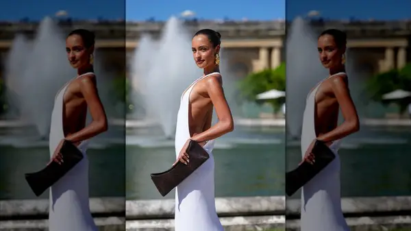 Woman wears cutout dress