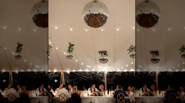 Disco wedding decor