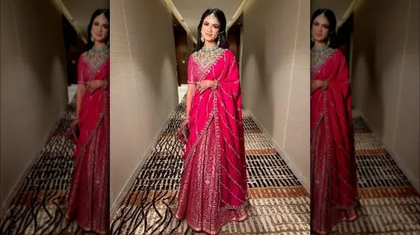 Bride in a lehenga set