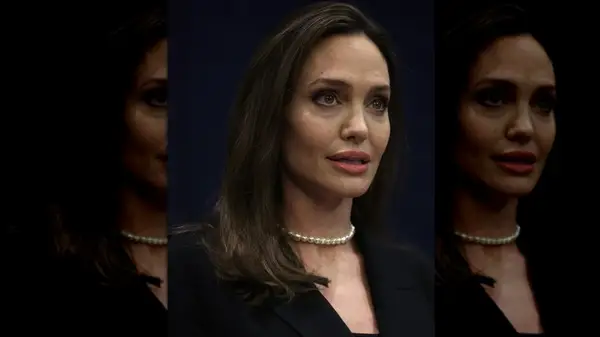 Angelina Jolie at the Capitol to give a speech