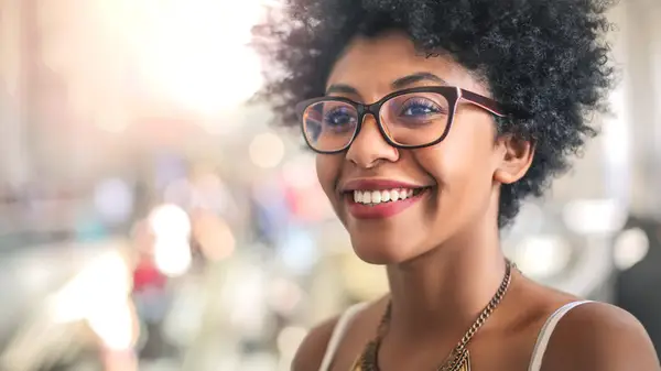 Woman wearing a necklace
