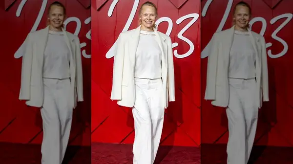 Pamela Anderson at the fashion awards in London 2023