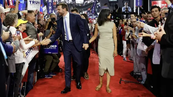 JD Vance and Usha Vance at the 2024 RNC