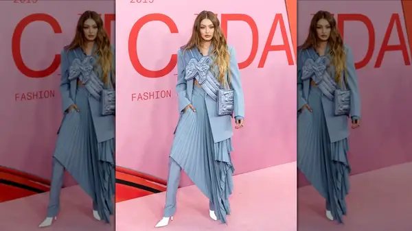 Gigi Hadid blue ensemble