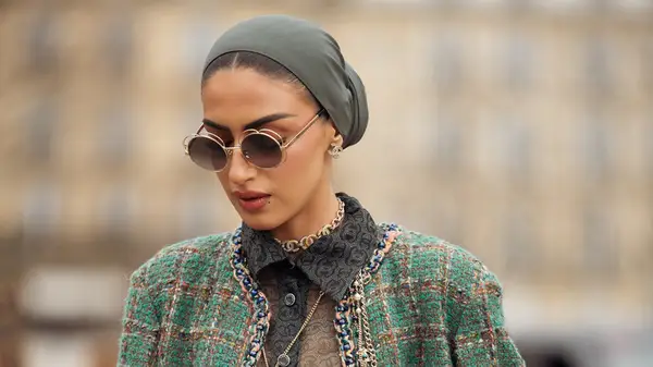 A woman in sunglasses 