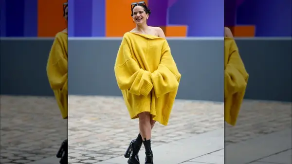 Woman in an off the shoulder top 