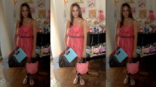 Meghan Markle in a pink dress