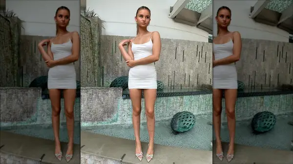 Woman in a white dress