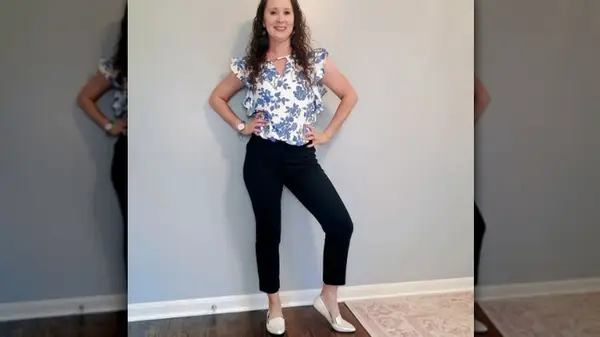 Woman in cropped pants