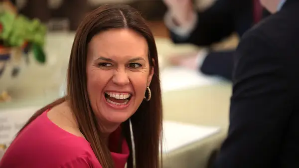 Sarah Huckabee at the meeting of the governors in 2025