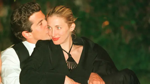 Carolyn Bessette-Kennedy with JFK Jr