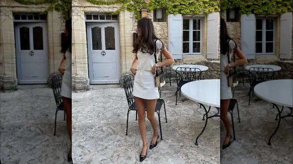 Monochromatic white summer outfit