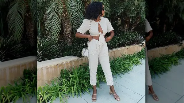 White co-ord set summer outfit