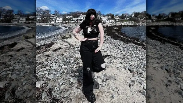 Person in all black outfit