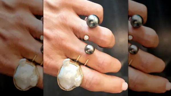 Various pearl rings