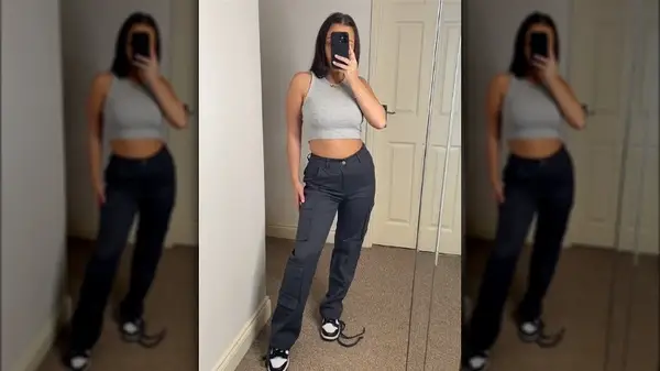 Crop top with cargo pants