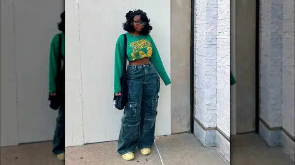 Sweater and cargo pants